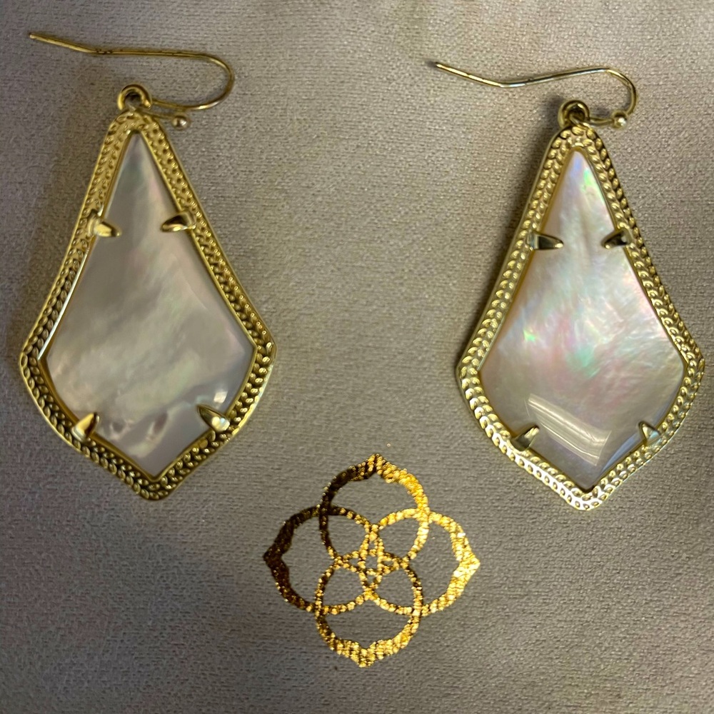 Kendra Scott Gold Mother of Pearl Earings